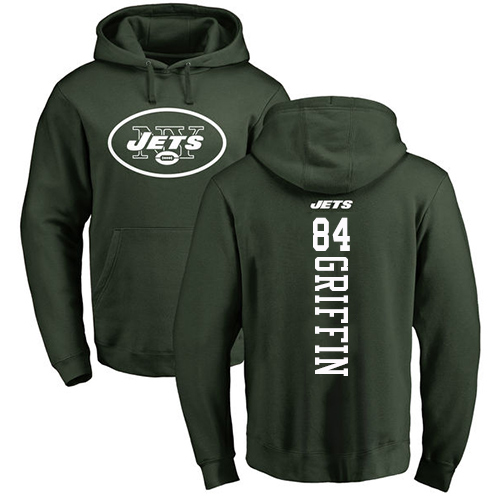 New York Jets Men Green Ryan Griffin Backer NFL Football #84 Pullover Hoodie Sweatshirts->new york jets->NFL Jersey
